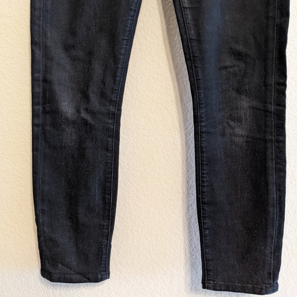 Helmut Lang wm's Size 25 X 24 Black Skinny coated Legging Jegging Ankle Pants - Picture 3 of 7